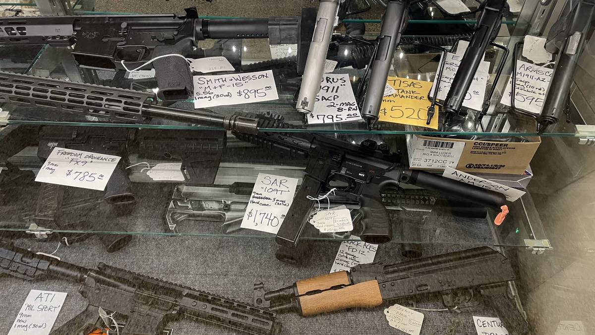 Long gun case: Smith & Wesson M&P-15 5.56, Tisas 1911 .45 ACP, Tisas Tank Commander 9mm, Armscor M1911-A2, Freedom Ordnance FX-9 9mm carbine, SAR 109T 9mm, Anderson AM-15, ATI Mil Sport 9mm, and a Century Draco AK pistol.